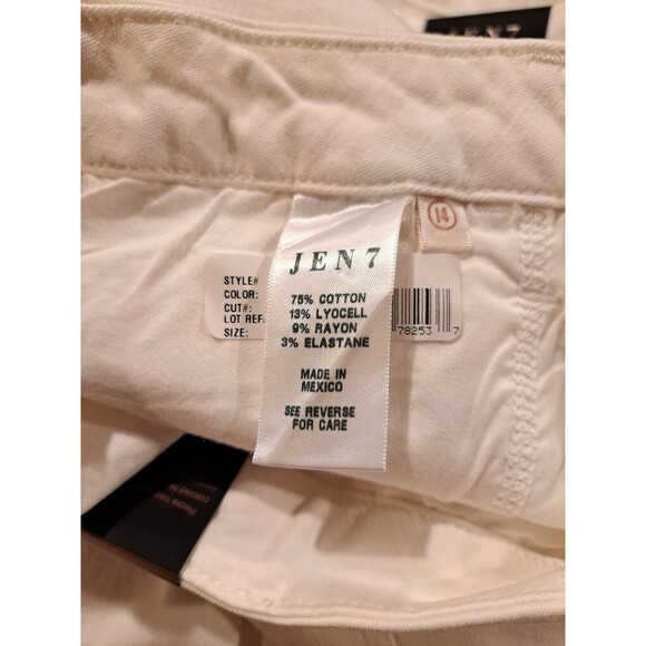 7 For All Mankind Jen 7 Slim Bootcut Jeans Seven White Women's size 14 NWT! - Picture 9 of 11